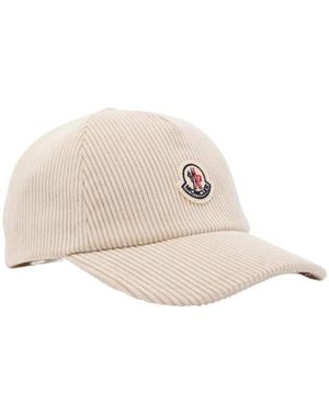 Moncler Corduroy Baseball Cap - White
