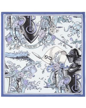 Burberry Etched Knight Scarf - Blue