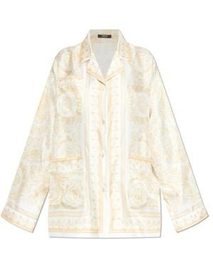 Versace La Coupe Des Dieux Printed Shirt - Natural