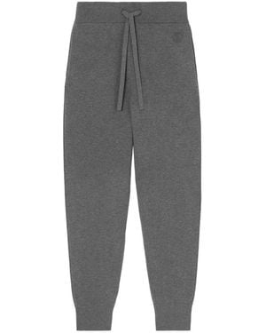 Burberry Embroidered Monogram Sweatpants - Gray