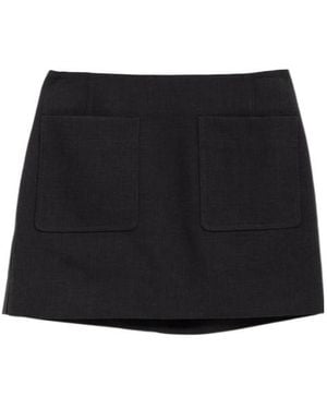 Bottega Veneta Lightweight Structured Mini Skirt - Black