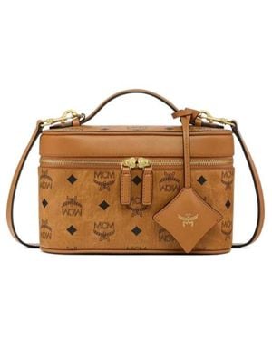 MCM Monogram Vanity Shoulder Bag - Brown