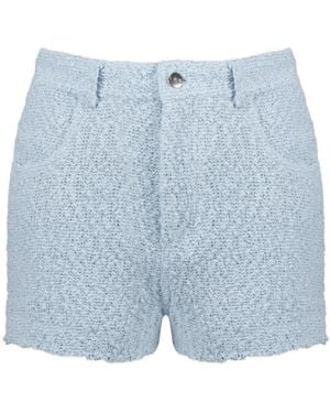 IRO Thigh-High Tweed Shorts - Blue
