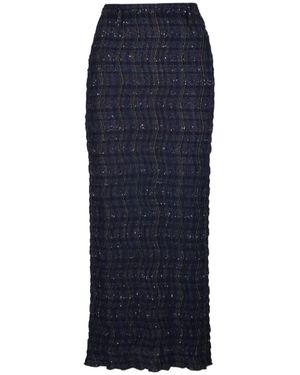 Missoni Pencil Skirt With Textured Woven Fabric - Blue