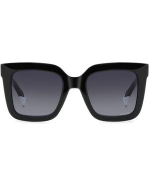 Missoni Pattern-Temple Square Sunglasses - Blue