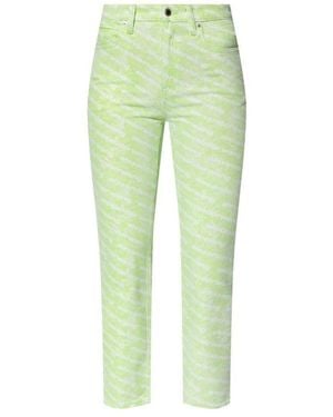 Alexander Wang Mid-Rise Straight-Leg Denim Jeans - Green