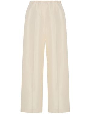 The Row Beta Silk Trousers - White