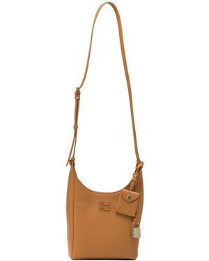 Miu Miu Leather Bucket Bag - White