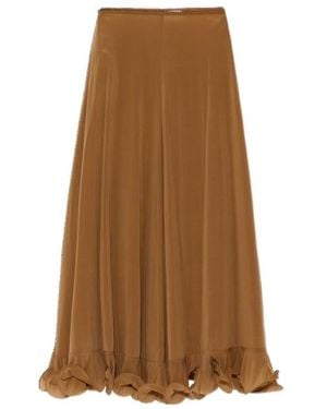 Moschino Pleated Midi Skirt - Brown