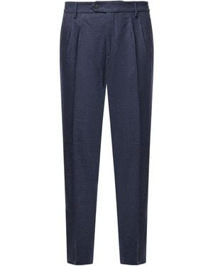 Eleventy Casual Pants With Belt Loops - Blue
