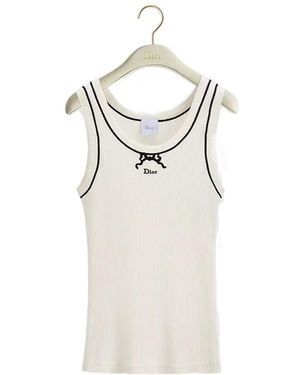 Dior Fitted Tank Top - Natural