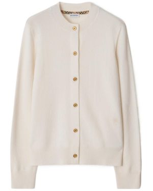 Burberry Clara Button-Up Cardigan - White