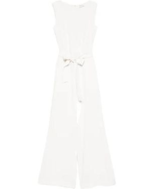 P.A.R.O.S.H. Bow Sleeveless Jumpsuit - White