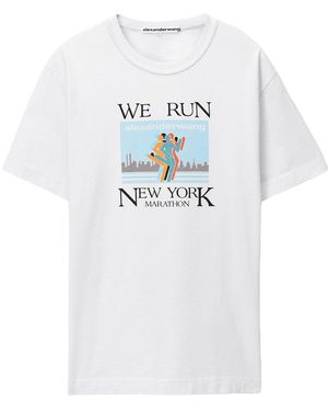 Alexander Wang Logo Printed Crewneck T-Shirt - White