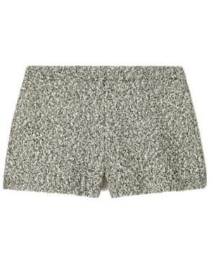 Tory Burch Tweed Speckled Shorts - Gray