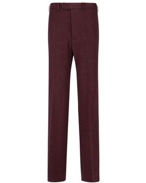 Maison Margiela High-Waisted Wide Leg Trousers - Purple