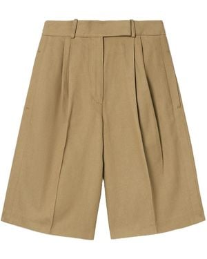 Proenza Schouler Cotton And Linen-Blend Twill Shorts - Natural