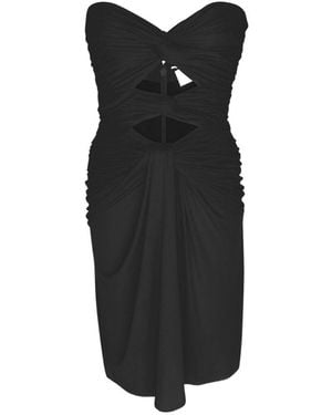 Saint Laurent Cut-Out Sleeveless Mini Dress - Black