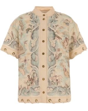 Zimmermann Rebellion Rope Printed Shirt - Natural
