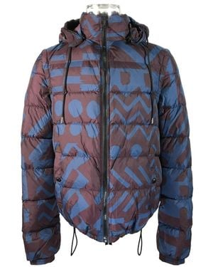 Burberry Hooded Down Jacket - Blue