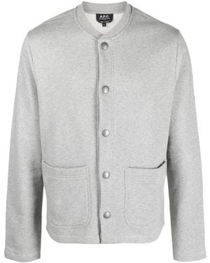 A.P.C. Press-Stud Cotton Bomber Jacket - Grey