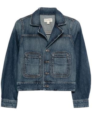 Nili Lotan Long-Sleeved Denim Jacket - Blue