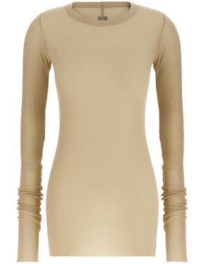 Rick Owens Rib Ls T T-Shirt - Natural