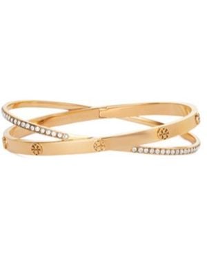 Tory Burch Icon Pavé Double Bracelet - Metallic
