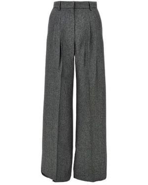ANDAMANE High-Rise Tailored Trousers - Grey