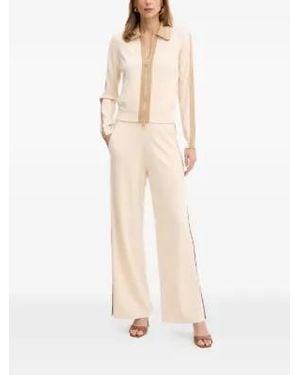 Elisabetta Franchi Zip-Front Cardigan - Natural
