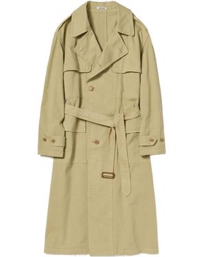 AURALEE Belted Trench Coat - Natural