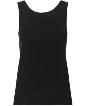 The Row Rib Knitted Vest - Black