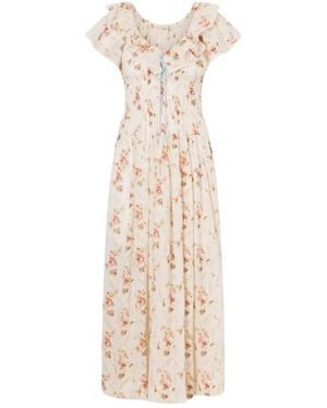 Doen Lace Floral Dress - Natural