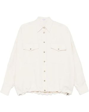 Brunello Cucinelli Fluid Twill Shirt - White