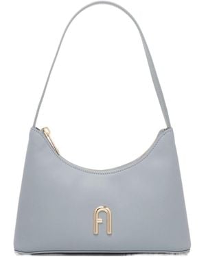 Furla Diamante Logo Plaque Mini Shoulder Bag - Gray