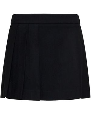 P.A.R.O.S.H. Asymmetric Pleated Miniskirt - Black