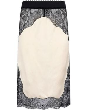 The Attico And Ivory Midi Skirt - Multicolour
