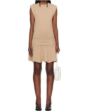 STEFAN COOKE Knitted Wool Mini Dress - Natural