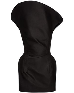 Magda Butrym Sculpted Cotton Mini Dress - Black