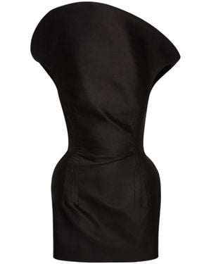 Magda Butrym Sculpted Cotton Mini Dress - Black