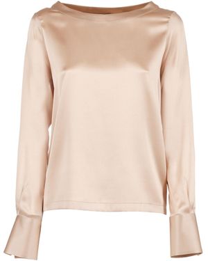 Mazzarelli Angie Satin Blouse - Natural