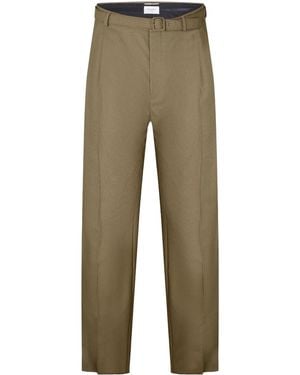 Saint Laurent Straight Leg Trousers - Green