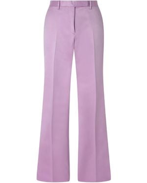 Tom Ford Duchesse Tailored Straight Satin Trousers - Purple