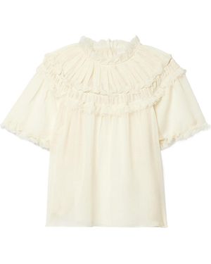 Ulla Johnson Short-Sleeved Top - White