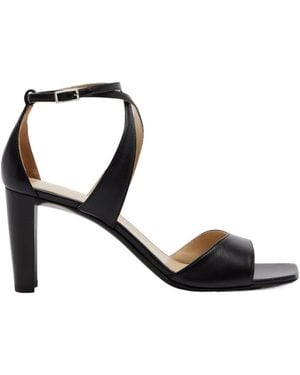 Lemaire Cross Leather Sandals - Black