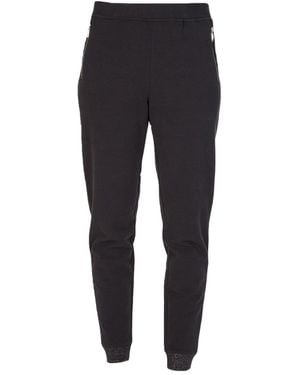 Armani Jeans Elastic Waist-Edge Sweatpants - Black