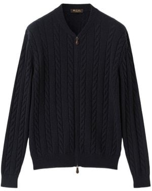 Loro Piana Cedar Bomber Cardigan - Blue
