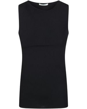 Entire studios Sleeveless Boat Neck Top - Black