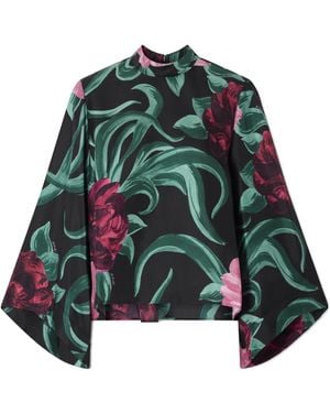 La DoubleJ Make An Exit Floral Top - Green