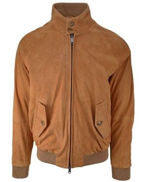 Baracuta G9 Zip-Up Bomber Jacket - Brown